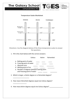 Use the diagram below of the three temperature scales to answer
