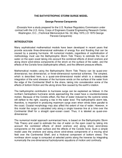 The Bathystrophic Hurricane Surge Model