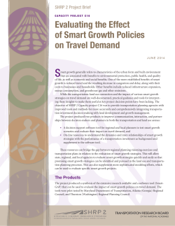 Evaluating the Effect of Smart Growth Policies on Travel Demand