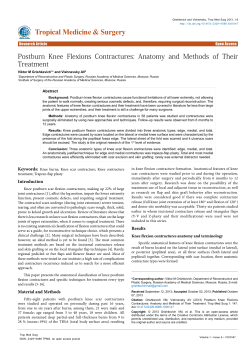 Postburn Knee Flexions Contractures - e