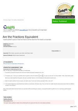 Are the Fractions Equivalent