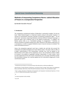 Special Issue: Constitutional Reasoning Methods of Interpreting