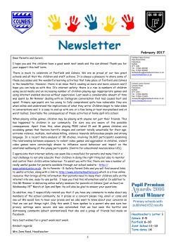 Newsletter February 2017 - The Federation of Fairfield Infant and