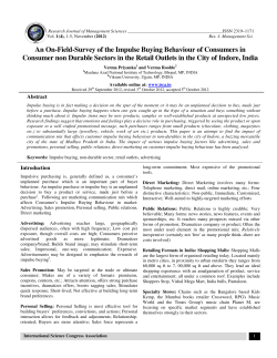 An On-Field-Survey of the Impulse Buying Behaviour of Consumers