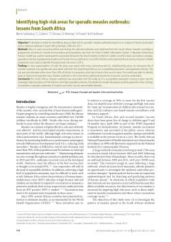 lessons from South Africa - World Health Organization