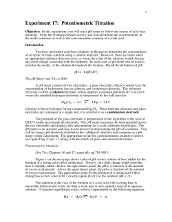 Potentiometric Titration