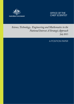 (STEM) in the National Interest: A Strategic Approach