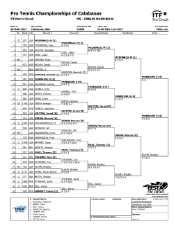 Singles Main Draw