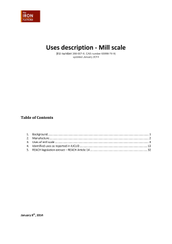 Uses description - Mill scale