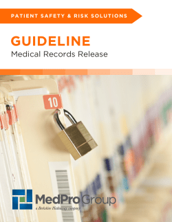 Guideline: Medical Records Release