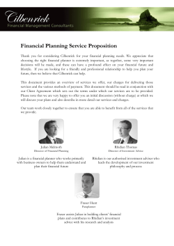 Financial Planning Service Proposition