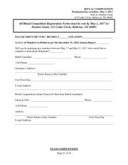 Ritual Competition - Nebraska Job`s Daughters