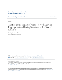 The Economic Impact of Right-To-Work Laws on Employment and