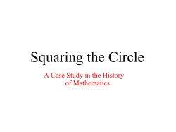 Squaring the Circle