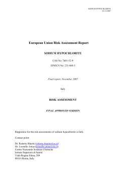 risk assessment report - ECHA