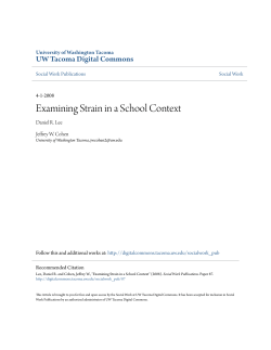 Examining Strain in a School Context