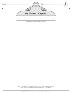 My Planet Report 1