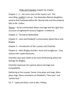 Pride and Prejudice chapter-by-chapter Chapter 1 - 2
