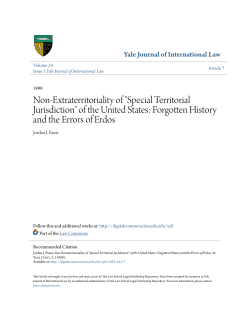 "Special Territorial Jurisdiction" of the United States