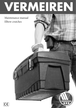 Maintenance manual Elbow crutches