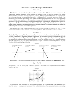 How to Find Equations for Exponential Functions