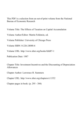 Investment Incentives and the Discounting of Depreciation
