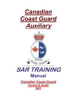 SAR Training Manual - Canadian Coast Guard Auxiliary