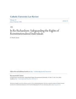 In Re Richardson - CUA Law Scholarship Repository
