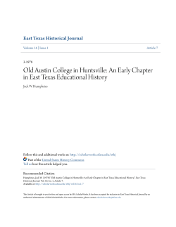 Old Austin College in Huntsville: An Early