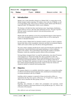 Measure Result - Freight driver support in Malmo