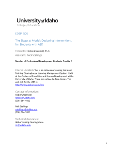 EDSP 505 The Ziggurat Model: Designing Interventions for Students