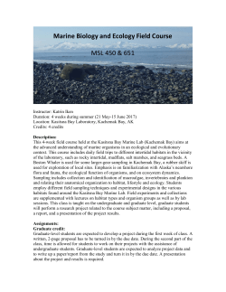Field Course Information - University of Alaska Fairbanks