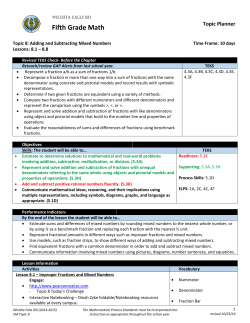 Fifth Grade Math - Wichita Falls ISD