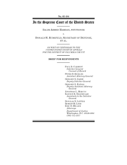 Brief for Respondents in Hamdan v. Rumsfeld, et al., 05-184
