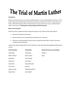 The Trial of Martin Luther