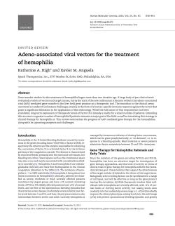 Adeno-associated viral vectors for the treatment of hemophilia
