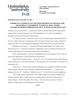 Quinnipiac University Poll
