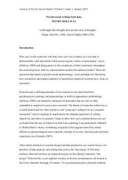 Psycho-social writing from data