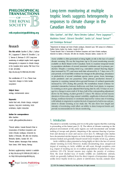 Long-term monitoring at multiple trophic levels suggests