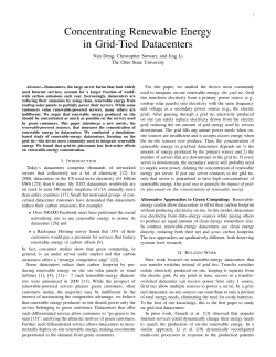 Concentrating Renewable Energy in Grid