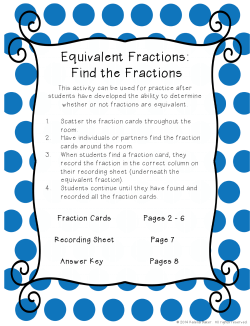 Equivalent Fractions: Find the Fractions
