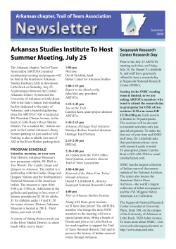 Arkansas chapter, Trail of Tears Association