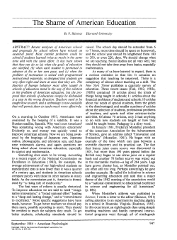 The Shame of American Education