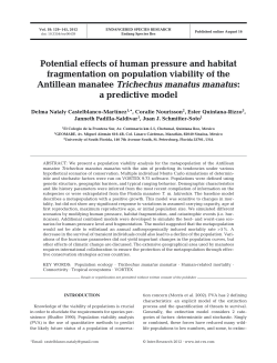 Potential effects of human pressure and habitat fragmentation on
