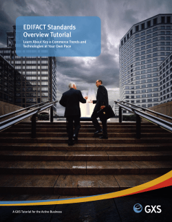 EDIFACT Standards Overview Tutorial