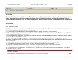 Unit - The Giver - Individuality