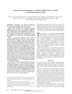 Neonatal Sepsis Workups in Infants >2000 Grams at Birth: A