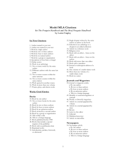 Model MLA Citations
