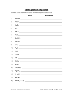practice 1 - Chemistry