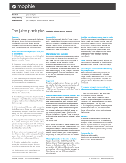 The juice pack plus Made for iPhone 4 User Manual